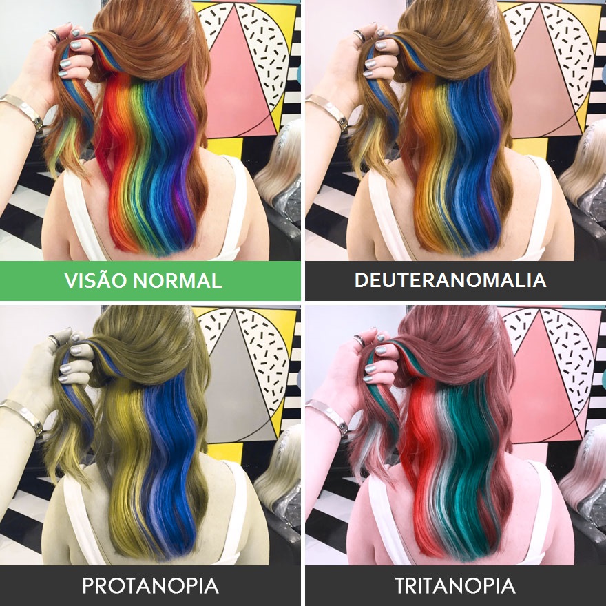 Cabelo arco-íris <3