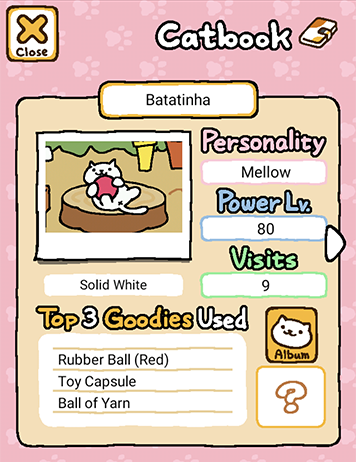Mudei o nome para Batatinha *nome da gata branca do meu pai*