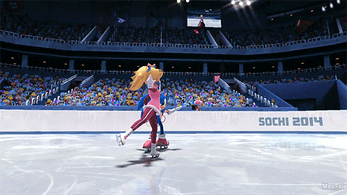 Cena de "Mario and Sonic - Olimpic Winter Games"