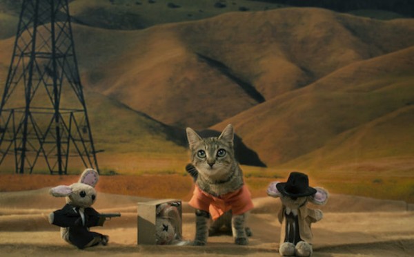 Calendário com gatinho homenageia grandes produções do cinema