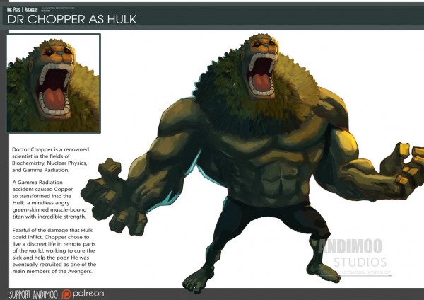 Chopper como Hulk