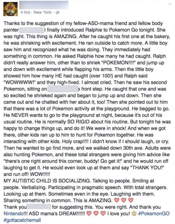 Pokémon GO autismo