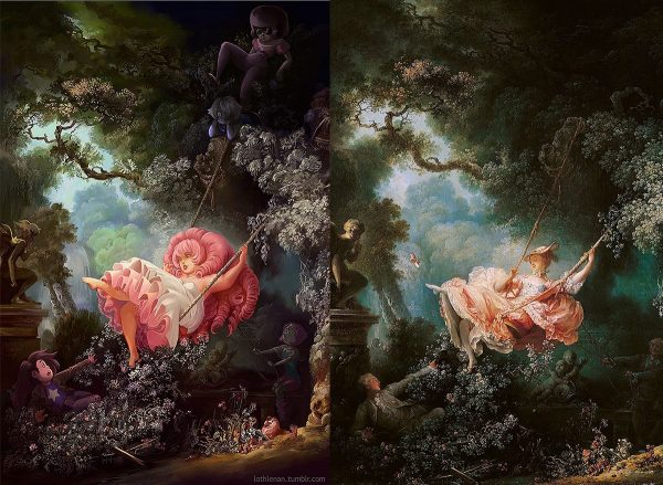 Steven Universe x “O Balanço” do pintor Jean-Honoré Fragonard