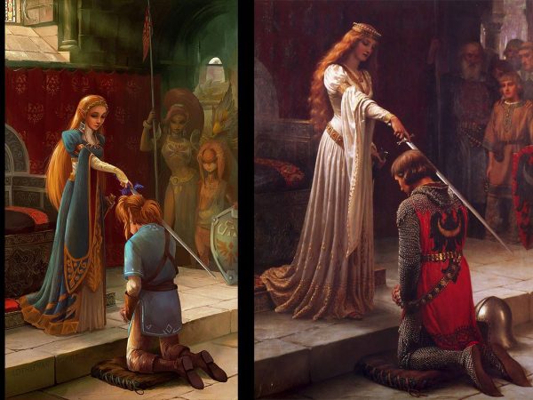 The Legend of Zelda x “The Accolade” do pintor Edmund Leighton