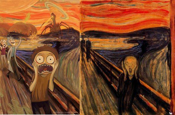 Rick and Morty x "O Grito" do pintor Edvard Munch-horz