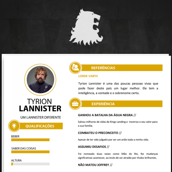 CV Tyrion Lannister