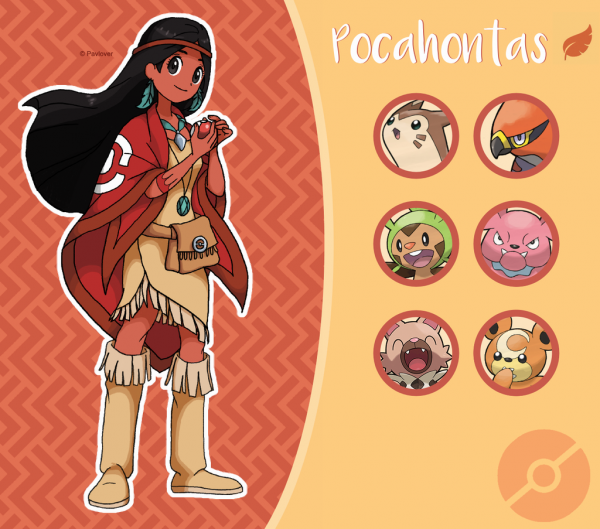 Pocahontas (bem mais parecida com uma indígena