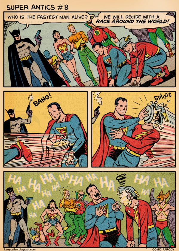 Corrida Superman vs Flash