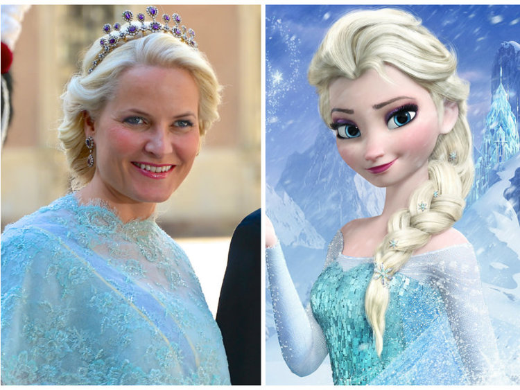 A princesa Mette-Marit da Noruega parece exatamente uma versão adulta da rainha Elsa de Frozen. Créditos da imagem: Frankie Fouagnthin/ Wikimedia Commons & Disney