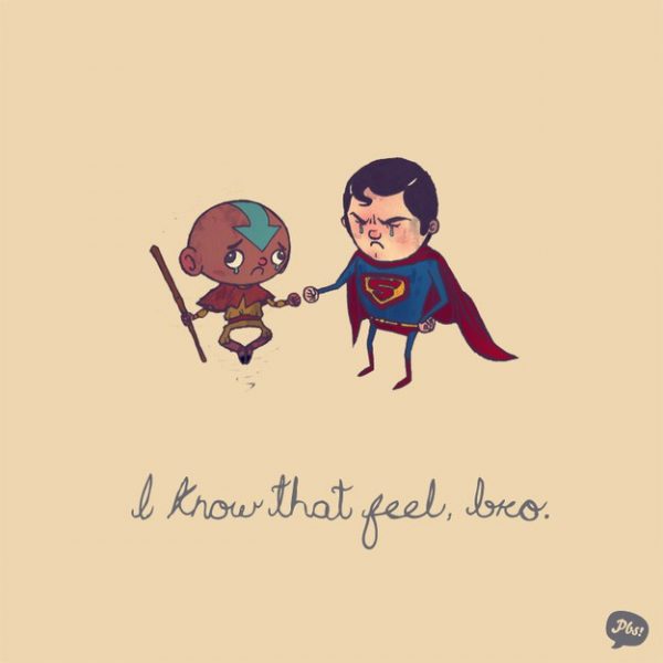 Aang e Superman,os últimos de sua especie.