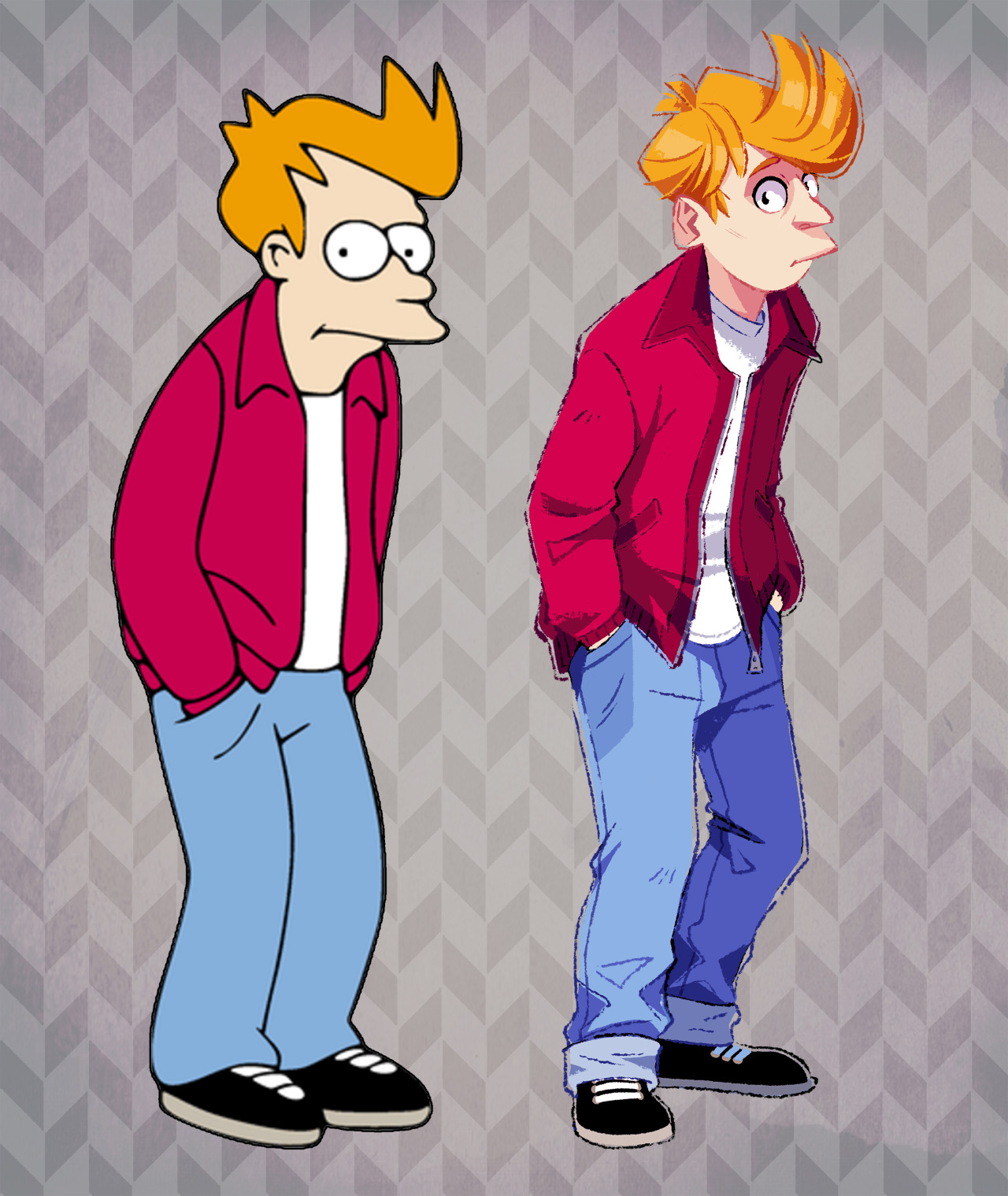 Fry de Futurama (que parece o James Dean!)