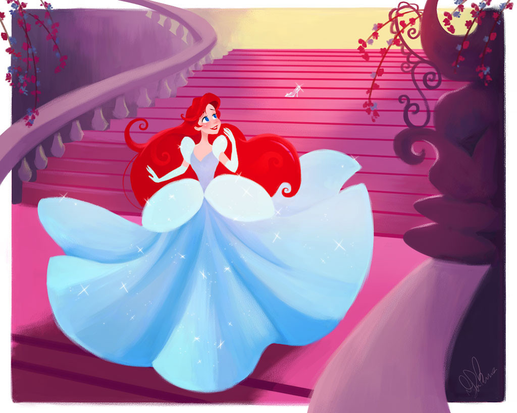 Ariel como Cinderela.