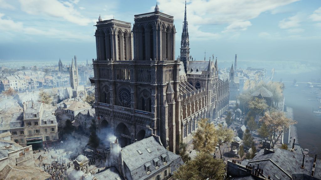 Catedral de Notre Dame, modelada no jogo Assassin’s Creed Unity