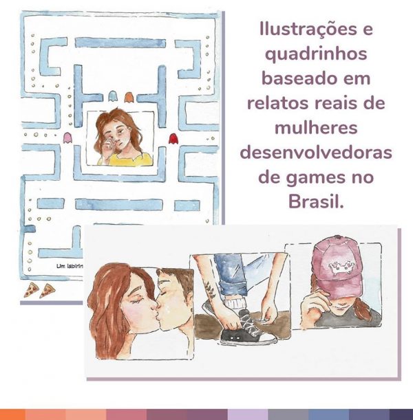 ilustrações - Crônicas de minas Gamedevs - Flávia Gasi e Kaol Porfírio - Bast!