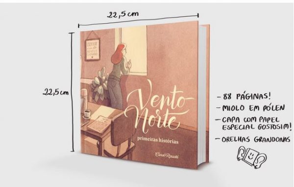 HQ Vento Norte: primeiras histórias - capa - arte Carol Rossetti - Divulgação - Catarse