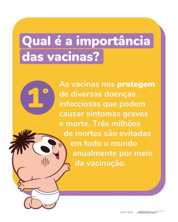 Turma da Mônica Baby - mportância das vacinas - divulgação - Maurício de Sousa Produções