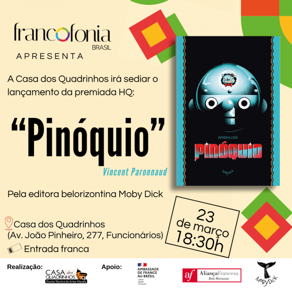 Casa dos Quadrinhos sedia lançamento da premiada HQ Pinóquio - divulgação