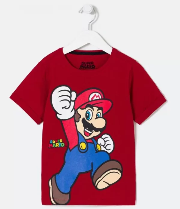 Camiseta Infantil Vermelha Estampa Super Mario - Divulgação: Renner